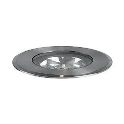 LED Bodeneinbauleuchte HYBRIDE FLAT, V4A, IP67 IK08, 24V DC, 12W 3000K 890lm 30°, befahrbar bis 1t