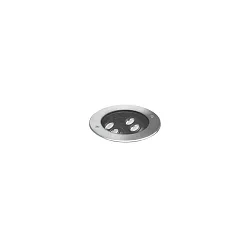 LED Boden-Einbauleuchte LANKA-R, IP67 IK08, 230V AC, schaltbar, schwenkbar, V4A, Edelstahl, Ø 13.5cm, 8W 3000K 30°