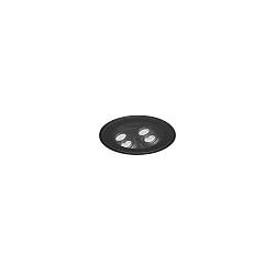 LED Boden-Einbauleuchte LANKO-R, IP67 IK08, 230V AC, schaltbar, schwenkbar, V4A, schwarz, Ø 13.5cm, 8W 3000K 30°