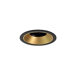 ceiling recessed luminaire BINATO swivelling, rotatable, direct IP20, gold, black dimmable