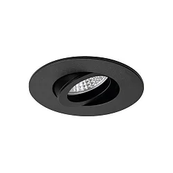 recessed luminaire EXPAND GX5.3 round, swivelling IP20, black matt dimmable