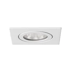 Outdoor NV-Einbau-Downlight, 4VA, IP54, quadratisch, 12V AC, GX5.3 max. 35W, starr, Weiß