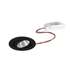 LED-Einbaustrahler 230 V AC, 50 Hz, 6 W, 3000K, schwarz