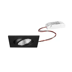 LED-Einbaustrahler 230 V AC, 50 Hz, 6 W, 3000K, schwarz