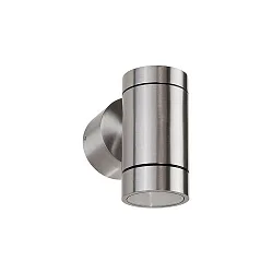 HV-Wandanbauleuchte 1 x GU10/ max. 35 W, Edelstahl, transparent