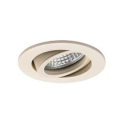 Einbaustrahler TIRREL-R, IP20, rund, 230V AC, GU10 (exkl.), schwenkbar, mit Abstandhalter, Aluminium, sandbeige struktur