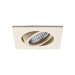Einbaustrahler TIRREL-S, IP20, eckig, 230V AC, GU10 (exkl.), schwenkbar, mit Abstandhalter, Aluminium, sandbeige struktur