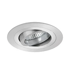 HV-Einbaustrahler JANIA-R, IP20, rund, Ø 9.3cm, 230V, GU10 max. 10W, schwenkbar, Alu matt