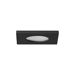 Einbaudownlight STEAM-S, IP54, flach, quadratisch, schwarz