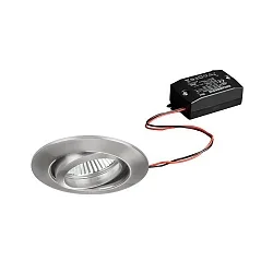 LED Einbaustrahler BREENA-R ON/OFF, IP20, rund, Ø 8.8cm, 230V AC, 6W 3000K 730lm 38°, schaltbar, schwenkbar, Chrom matt
