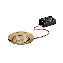 LED Einbaustrahler BREENA-R ON/OFF, IP20, rund, Ø 8.8cm, 230V AC, 6W 3000K 730lm 38°, schaltbar, schwenkbar, Gold glänzend