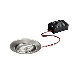 LED Einbaustrahler BREENA-R ON/OFF, IP20, rund, Ø 8.8cm, 230V AC, 6W 3000K 730lm 38°, schaltbar, schwenkbar, Nickel matt