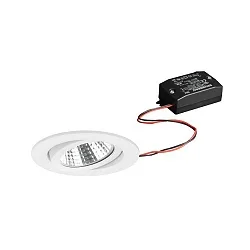 LED-Einbaustrahler 230 V AC, 50 Hz, 6 W, 38°, 3000 K, 640 lm, rund, schwenkbar, schwarz