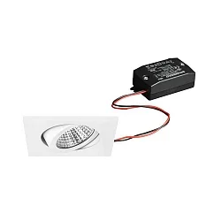 LED-Einbaustrahler 230 V AC, 50 Hz, 6 W, 38°, 3000 K, 640 lm, quadratisch, schwenkbar