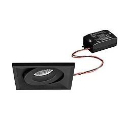 recessed luminaire BB36 swivelling, square, switchable LED IP20, black  7W 680lm 3000K 20-40° 20-40° CRI 80-89