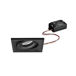 LED-Einbaustrahler 230 V AC, 50 Hz, 7 W, 40°, 3000 K, 640 lm, quadratisch, schwenkbar