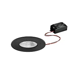 Outdoor LED Einbau-Downlight BB20, IP65, Ø 8.5cm, 230V, 7W 3000K 620lm 36°, schaltbar, starr, schwarz