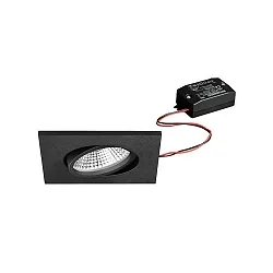 Outdoor LED Einbaustrahler BB25, IP65, 8.5 x 8.5cm, 230V AC, 7W 3000K 620lm 36°, schaltbar, schwenkbar, schwarz