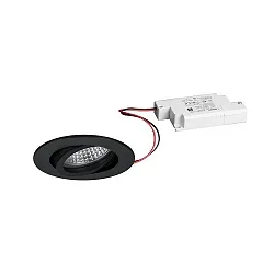 recessed spotlight TIRREL-R LED DIM round, swivelling IP20, black dimmable