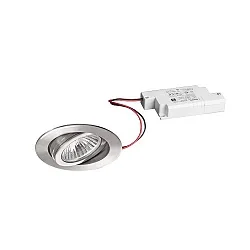 recessed luminaire IP20, stainless steel, glossy, transparent 6W 680lm 3000K 20-40° 20-40° CRI 80-89