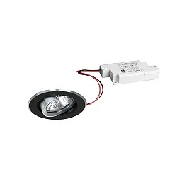 recessed luminaire IP20, glossy, black, transparent 6W 680lm 3000K 20-40° 20-40° CRI 80-89