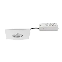 LED Einbaudownlight CHOOOSE IP44, 230V AC, 50 Hz, 4,5W, 40°, CRI > 80, 2700K-4000K, 510lm, quadratisch, dimmbar, weiß