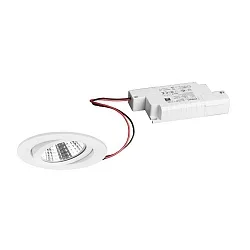 LED-Einbaustrahler 230 V AC, 50 Hz, 6 W, 38°, 3000 K, 640 lm, rund, schwenkbar, schwarz