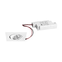 LED-Einbaustrahler 230 V AC, 50 Hz, 6 W, 38°, 3000 K, 640 lm, quadratisch, schwenkbar