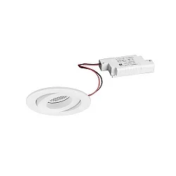 LED-Einbaustrahler 230 V AC, 50 Hz, 7 W, 3000K, weiß