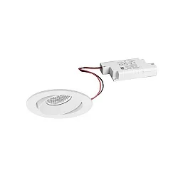 LED-Einbaustrahler 230 V AC, 50 Hz, 7 W, 3000K, weiß