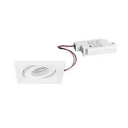 LED-Einbaustrahler 230 V AC, 50 Hz, 7 W, 40°, 3000 K, 680 lm, quadratisch, schwenkbar