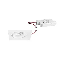 LED-Einbaustrahler 230 V AC, 50 Hz, 7 W, 40°, 3000 K, 680 lm, quadratisch, schwenkbar