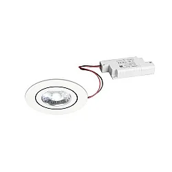 LED-Einbaustrahler 230 V AC, 50 Hz, 6 W, 3000K, weiß