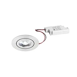 LED-Einbaustrahler 230 V AC, 50 Hz, 6 W, 3000K, transparent