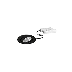 LED Einbaustrahler-Set LAKIL-R, IP20, rund, 230V (mit BG), 6W 1800-3000K 460lm 38°, dim2warm, schwenkbar, schwarz