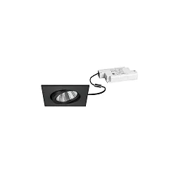 LED Einbaustrahler-Set LAKIL-S, IP20, eckig, 230V (mit BG), 6W 1800-3000K 460lm 38°, dim2warm, schwenkbar, schwarz
