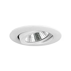 LED-Einbaustrahler-Set BB03, IP20, rund, 230V, 6W 3000K 640lm 38°, schwenkbar 30°, dimmbar, Weiß
