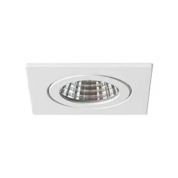Outdoor LED-Einbaustrahler-Set BB16, IP54, eckig, 230V, 6W 3000K 640lm 38°, starr, dimmbar, Weiß