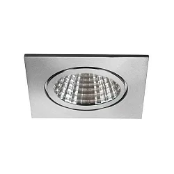 Outdoor LED-Einbaustrahler-Set BB16, IP54, eckig, 230V, 6W 3000K 640lm 38°, starr, dimmbar, Edelstahl