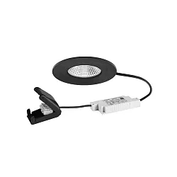 Outdoor LED Einbau-Downlight BB20, IP65, rund, 230V, 7W 3000K 36°, mit AB, starr, dimmbar, schwarz