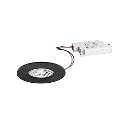 Outdoor LED Einbau-Downlight BB20, IP65, Ø 8.5cm, 230V, 7W 3000K 620lm 36°, dimmbar, starr, schwarz