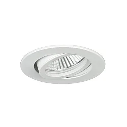 LED Einbaustrahler-Set BB18 dim2warm inkl. Konverter, IP20, rund, 230V, 6W 1800-3000K 460lm 38°, schwenkbar 30°, Weiß