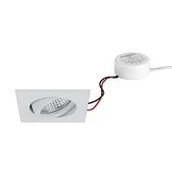 LED-Einbaustrahler TIRREL-S, IP20, eckig, 230V AC, 6W 3000K 680lm 38°, schwenkbar, dimmbar (Rundkonverter), strukturweiß