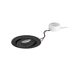 LED-Einbaustrahler 230 V AC, 50 Hz, 7 W, 3000K, schwarz