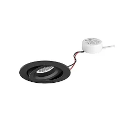 LED-Einbaustrahler 230 V AC, 50 Hz, 7 W, 3000K, schwarz