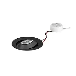 LED-Einbaustrahler 230 V AC, 50 Hz, 7 W, 3000K, schwarz