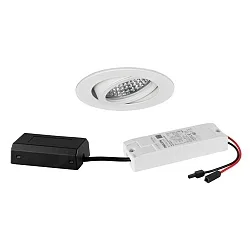 recessed spotlight TIRREL-R LED DIM CONNECTION-BOX round, swivelling, DALI controllable IP20, powder coated, white dimmable