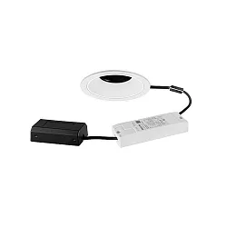 LED Einbaustrahler BINATO, 38°, 6W, 3000K, 680lm, IP20, dreh- und schwenkbar, DALI dimmbar, rund, weiß