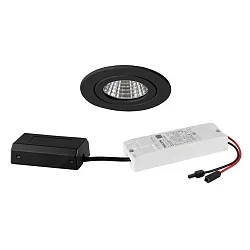 recessed luminaire ITANSA R BB15 round LED IP54, black matt dimmable 6W 680lm 3000K 20-40° 20-40° CRI 80-89