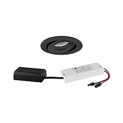 LED-Einbaustrahler 230 V AC, 50 Hz, 7 W, 3000K, schwarz
